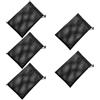 VANZACK Borsa per Palline da Golf e Tennis Rete Nera in Poliestere Chiusura a Cordoncino Design a Bocca Larga e Ventilazione, Confezione da 5 Pezzi per Uso Outdoor