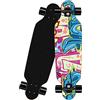 DFrywdgSEY Skateboard, Skateboard Professionali for Principianti, Skateboard in Acero Completo a 8 Strati da 31 x Pollici, for Ragazzi, Ragazze, Giovani e Bambini