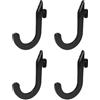 ZAMETTER Gancio a J in acciaio rosso per Power Rack Squat Rack e pressa Cage con diametro del foro di 16-25 mm, accessori resistenti per attrezzature da palestra, rivestimento antiscivolo in PVC