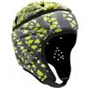 Ronyme Casco Bambini Imbottitura EVA Protezione Urti Ventilazione Regolazione Cinturino Comfort Elasticità Indicato per Rugby Calcio Allenamento Bambini Ragazzi Competizioni Sportive, Giallo Sfumato