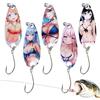 Générique Esche da pesca cucchiaio, esche dure per trota beach girls - 5 pezzi esche da pesca per pesce persico salmone persico trota dorata calendana bar lago fiume mare