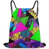 Generic Zaino Coulisse, Leggero Zainetti, 80S 90S Memphis Geometric, Fashion Sacco Sportive per Sport, Donna, Piscina, 36X42cm