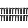 SPYMINNPOO 80pcs Capezzoli per Raggi Bici, Ferro 14mm Cappelli per Raggi per Ruote da Ciclismo Punte Terminali Capezzoli per Filo per Raggi 14G Mountain Road Bike(Nero) Ciclismo Biciclette E Ricambi