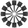 Kichvoe 12 Pezzi Perni Fissi per Tiro L'Arco in ABS Nero, Chiodi Resistenti per Fissaggio Facile di Bersagli da Tiro Outdoor Archery