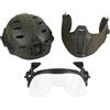 LZAQHMT Set Completo Di Protezione Per Casco Tactical 3.0 Wendy - Occhiali Flip, Paraorecchie, Paradenti Per Attrezzatura Allenamento Per Paintball, Softair E Altro