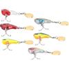 Gucagle Mini VIB in metallo con cucchiaio esca per pesca alla trota coda rotante attrezzatura da pesca dura jig esca per pesca lungo il fiume acciaio inossidabile rame 2,5 cm confezione