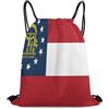 Generic Georgia State Flag Borsa con Cordoncino Sacca Sportiva Stringa Unisex per Nuoto Vita Quotidiana Viaggi Borsa Sportiva 36X42Cm