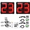 KOROBIE Tabellone segnapunti, 2 PCS Sincronizzato Colore Rosso Basket Tabellone Segnapunti Elettronico 12 Secondi Conto alla Rovescia Gioco Scheda di Punteggio LED Orologio for Multisport Indoor
