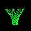 Sorandy Rete Luminosa da Basket in Nylon Sostitutiva per Allenamenti Indoor e Outdoor, Rete Verde Resistente da 50 Cm