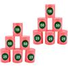 Uonlytech Set 12 Bersagli Eva Rossi per Giochi da Esterno, Materiale Eva Resistente, per Attività Ricreative e Allenamento della Vista