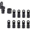 TOP-MAX 10 ganci elastici con estremità terminale per campeggio, barche, kayak, canoe, vela, fitness, corde da pesca, reti da carico