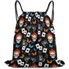 Generic Spade Card Card Butterfly Horror Skull Borsa Coulisse Sacca Sportiva Pieghevole Unisex per Campeggio Vacanze Uomo Borsa con Cordoncino 36X42Cm