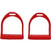 yiMANtrading Staffe per Equitazione Staffe di Sicurezza per Equitazione con battistrada in Gomma Antiscivolo di Colore Rosso per la Pratica di Allenamento (Grandi Dimensioni 3,8x7,8 cm)