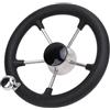 Tbest Volante in acciaio inox per barca 11IN 5 razze con manopola girevole controllo regolare per yacht
