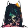 Generic Palm Tree Sky Tasche Coulisse Zainetto Sportiva Regolabile Stringa per Vita Quotidiana Yoga Viaggi Borsa Sportiva 36X42Cm