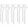 Hxenotropy 10 Pezzi di Tee da Golf in plastica curvi, Tee Bianchi per Palline da Golf con Design a Tre Punti di appoggio, Accessori da Golf Resistenti e Leggeri Adatti a Tutti i bastoni e