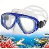 YEESAM Maschera subacquea miope, con diottrie per portatori di occhiali, visione ampia, in resina, per adulti e bambini, miopia (blu, -2.0)