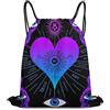 Generic Coulisse Tasche, Unisex Zaino Sportivo, Goth Moon Sun Star Dark Mystical Trippy Witch Magic Board, Fashion Sacca Sportiva per Sport, Festival, Vacanze, 36X42cm