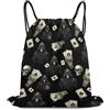 Generic Commuting, Halloween Spade Card Card Horror Skull Borsa Sportiva Zaino con Cordone Stringa Pieghevole per Campeggio Spiaggia Viaggi Borsa con Cordoncino 36X42Cm