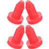 TOYANDONA 4 Pezzi Tappo di Scarico in Silicone Rosso per Kayak e Barca Design a Spinta, Facile Installazione, Accessorio per Sport Acquatici e attività All'aperto