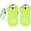 GALPADA Sacca Mare Gonfiabile Verde in Pvc Portatile e Leggera, per Festa Estiva e Nuoto All'aperto, Confezione da 2 Pezzi per Attività in Piscina