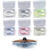 Tsawntd 6 Pezzi Clip per Naso per Nuoto, Tappi per Naso in Silicone per Adulti, Bambini, Clip Impermeabili per Nuoto, Immersioni (confezionati singolarmente) Tappi per in Silicone