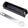 Wodsty Scatola nascosta per telaio della bicicletta Brompton, 140 mm x 35 mm, custodia compatta con chiave inglese e tasca interna, accessori in metallo + plastica per la manutenzione della bicicletta
