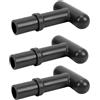 Buachois Maniglia a Paletta a Forma di T da 3 Pezzi Maniglia per Remo per Kayak in Pp Impugnatura Facile Controllo dello Sterzo Migliorato Adatto per Tubo con Diametro Interno di 23 mm (Nera)