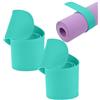 Generisch Set di cinghie in silicone per tappetino da yoga, 50 x 5 cm, 88 g, nucleo in acciaio al manganese, cintura elastica, organizer per tappetino da viaggio, palestra, casa, fitness, pilates, esercizi