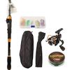 Gucagle Kit canna da pesca Canna da pesca con esca telescopica e mulinello da spinning AE3000 Combo Set completo di attrezzatura da pesca per appassionati di pesca d'acqua dolce in acqua