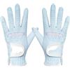 GFDSGRE Guanti Golf Guanti da golf for donna Lady Girl Professional 1 paio rosa blu 2 colori tessuto sport gioco palla regalo(Blue 1 pair,Size 20)