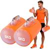 BRGD 2 Pezzi Manubri Acqua, Pesi Regolabili Riempibili D'acqua Fino a 2-10 kg/Paio Pesi da Viaggio per Allenamento di Forza, Fitness e Modellamento