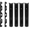 Generic Portacanna da Pesca a 4 Fori Leggero Resistente All'acqua per Barche e Yacht Rastrelliera in Plastica Nera 47,5x30,5 Cm (con viti)
