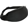Tressify Marsupio nero in tessuto Oxford con cintura regolabile, tasca principale con cerniera, leggero, resistente all'usura, unisex per viaggi, escursionismo, scuola, sport