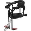 Ngbbby Seggiolino per Bici per Bambini, Seggiolino per Bici per Bambini in Acciaio, Sedia portabambino Anteriore, Montaggio Anteriore per, Nero