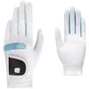 GFDSGRE Guanti Golf 1 paio di guanti da golf donna antiscivolo traspirante in microfibra pelle guanto sinistro e destro accessori(WHITE,20)