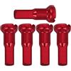 GATHINESS 5 Pezzi Nippli per Raggi di Bicicletta in Lega di Alluminio 14mm Diametro 2mm, Sostituzione Comoda e Installazione Facile, Tappi Terminali Rossi dallo Stile Moderno