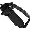 Chewtoyo Marsupio impermeabile nero con portabottiglie d'acqua, marsupio da corsa da 19 cm, leggero marsupio da trekking con cinghia regolabile per viaggi, allenamento e uso all'aperto