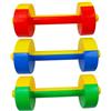 Tsawntd 3 pezzi giocattolo con manubri per bambini mini 7, 8x3 pollici mano in plastica set di pesi per bambini per esercizi di fitness giocattoli sportivi divertenti per i più piccoli giocattolo con man