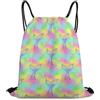 Generic Magic Tail Glitter Pink Fairy Fish Borsa con Cordoncino Borse Stringa Regolabile per Campeggio Vita Quotidiana Spiaggia Borsa Coulisse 36X42Cm