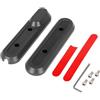 Wodsty Copertura riflettente per ruota posteriore e anteriore 4 per scooter elettrico Pro, protezione resistente all'usura in ABS + PC, con strisce gialle e rosse, viti e