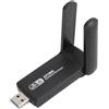 Diyeeni Adattatore WiFi USB 1800Mbps per PC, Adattatore di Rete Wireless USB WiFi 6 con Dual Band 2.4G / 574Mbps, 5G / 1201Mbps, per Laptop Desktop 10 11