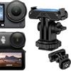 JJC Supporto magnetico staccabile Osmo Nano Action 6 per slitta fredda, adattatore a sgancio rapido, supporto pieghevole per DJI Osmo Action 6 e Nano, adattatore magnetico con artiglio pieghevole e foro