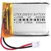 Liter energy battery Batteria 502535 LiPo 3.7V 500mAh 1.85Wh Ricaricabile Connettore PH2.0 (JST-PHR-02) Tipo B Litio: Assicurarsi che la polarità del dispositivo corrisponda 37x25x5mm (PH2|500mAh|502535)
