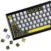 YMDK Virtual War Theme Yellow White Manga Keycaps Set completo 138 tasti Comic Anime Dye Sub PBT Cherry Profilo per MX Tastiera Meccanica