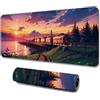 Treer Pieghevole Durevole Tappetino Mouse, Tappetino Mouse XXL/XL/L, Tappetino Mouse Gaming con Base Gomma Antiscivolo e Bordi Cuciti, Mouse Pad per Ufficio e Casa (Treno,800x300mm)