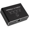 Sxhlseller Splitter Ethernet, Adattatore di Rete Switch LAN Ad Alta velocità da 1000 Mbps con Alimentatore di Tipo C, Lega di Alluminio per Dispositivi Cat 8 7 6