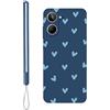 KARTXITAI Cover Compatibile con Realme 10, L'amore heart love motivo Custodia con morbida in Silicone TPU con Assorbimento degli Urti e Anti-Graffio-Blu