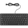 Topiky Tastiera per Computer Cablata USB, Tastiera Inglese Bilingue per Utenti Bilingui Inglesi, Tastiera Ultra Sottile con Lingua a 78 Tasti, Plug & Play, Nera (Layout AZERTY francese)