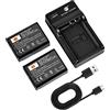 DSTE LP-E10 Batteria (2 pezzi) e Caricatore Compatibile con Canon EOS 1100D 1200D X50 X70 Rebel T3 Rebel T5